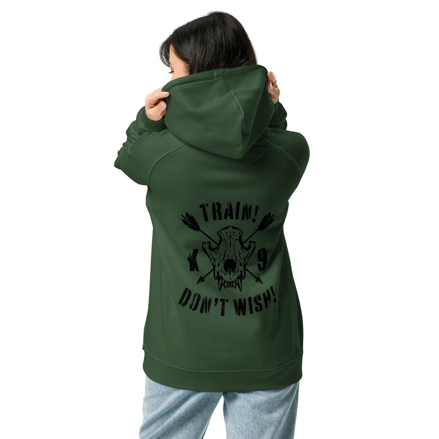 Unisex Bio-Hoodie "Train - Don't Wish!"